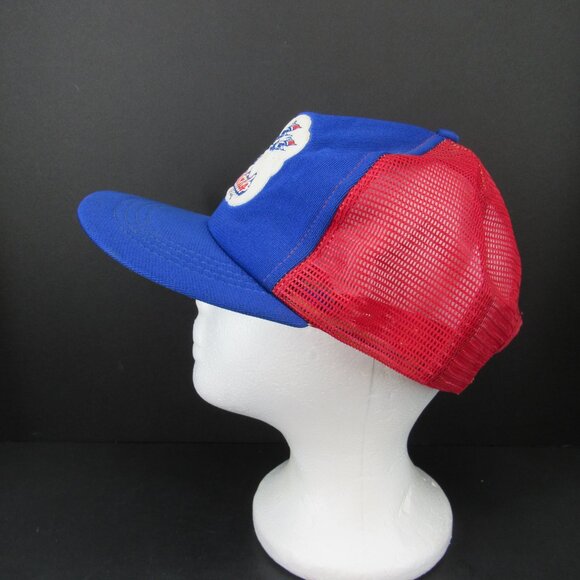 Vintage Thunderbirds '83 adea Puff Patch Logo Blue/Red Adj Snapback Cap Hat - Picture 3 of 9